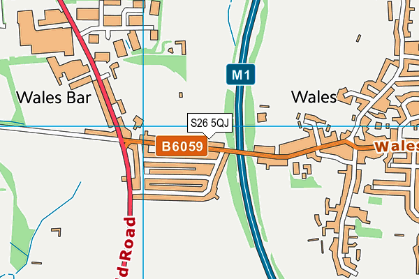 S26 5QJ map - OS VectorMap District (Ordnance Survey) S26 5QJ map - OS VectorMap District (Ordnance Survey)
