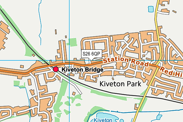 S26 6QP map - OS VectorMap District (Ordnance Survey)