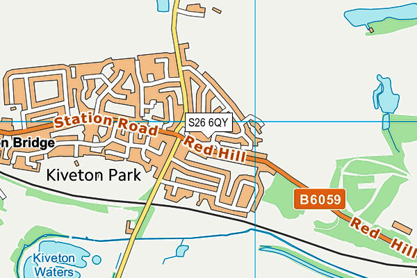 S26 6QY map - OS VectorMap District (Ordnance Survey)