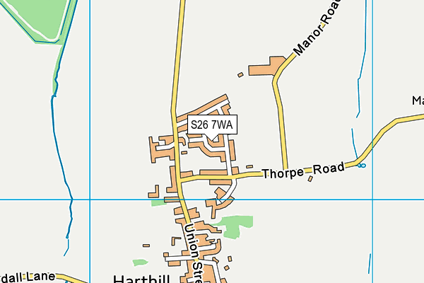 S26 7WA map - OS VectorMap District (Ordnance Survey) S26 7WA map - OS VectorMap District (Ordnance Survey)