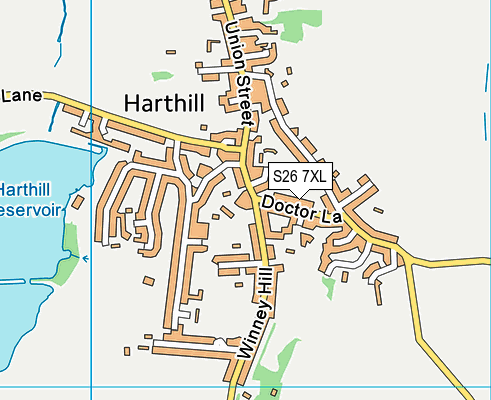 S26 7XL map - OS VectorMap District (Ordnance Survey) S26 7XL map - OS VectorMap District (Ordnance Survey)
