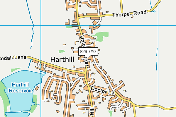 S26 7YG map - OS VectorMap District (Ordnance Survey) S26 7YG map - OS VectorMap District (Ordnance Survey)
