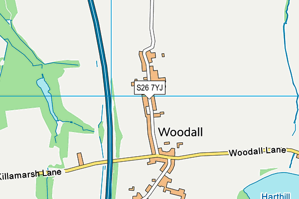 S26 7YJ map - OS VectorMap District (Ordnance Survey) S26 7YJ map - OS VectorMap District (Ordnance Survey)