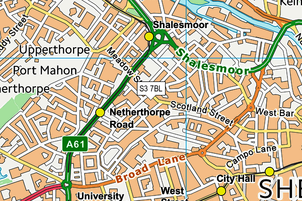 S3 7BL map - OS VectorMap District (Ordnance Survey) S3 7BL map - OS VectorMap District (Ordnance Survey)