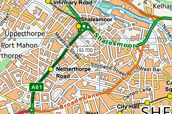 S3 7DD map - OS VectorMap District (Ordnance Survey) S3 7DD map - OS VectorMap District (Ordnance Survey)