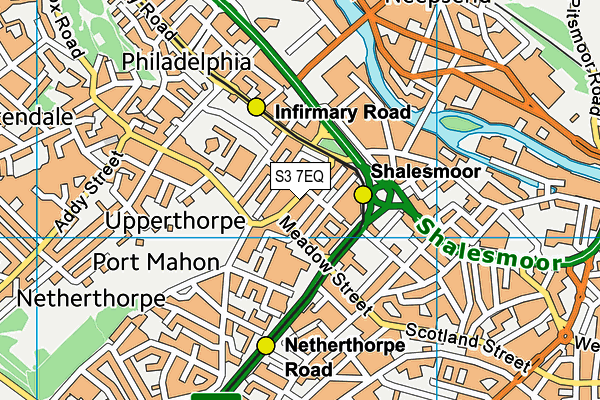 S3 7EQ map - OS VectorMap District (Ordnance Survey) S3 7EQ map - OS VectorMap District (Ordnance Survey)