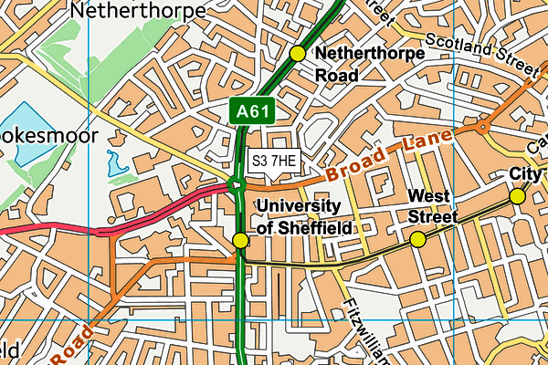 S3 7HE map - OS VectorMap District (Ordnance Survey) S3 7HE map - OS VectorMap District (Ordnance Survey)