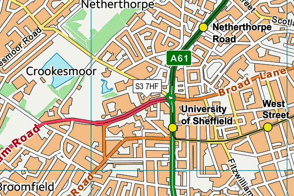 S3 7HF map - OS VectorMap District (Ordnance Survey) S3 7HF map - OS VectorMap District (Ordnance Survey)