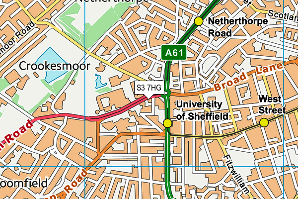S3 7HG map - OS VectorMap District (Ordnance Survey) S3 7HG map - OS VectorMap District (Ordnance Survey)
