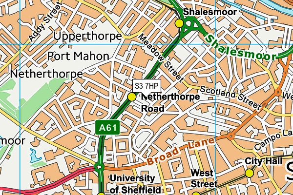 S3 7HP map - OS VectorMap District (Ordnance Survey) S3 7HP map - OS VectorMap District (Ordnance Survey)
