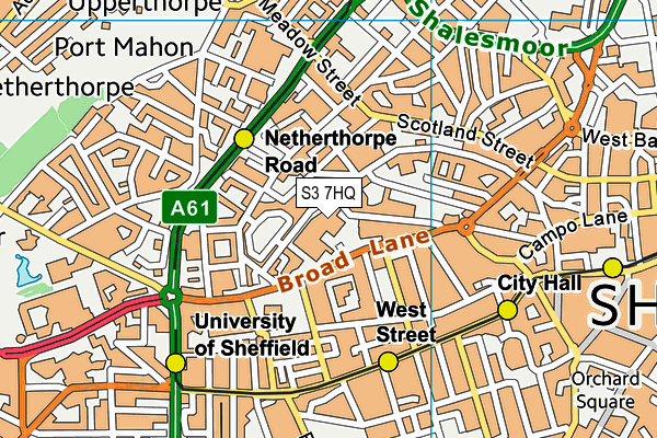 S3 7HQ map - OS VectorMap District (Ordnance Survey)