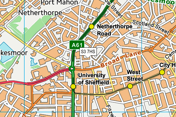 S3 7HS map - OS VectorMap District (Ordnance Survey) S3 7HS map - OS VectorMap District (Ordnance Survey)