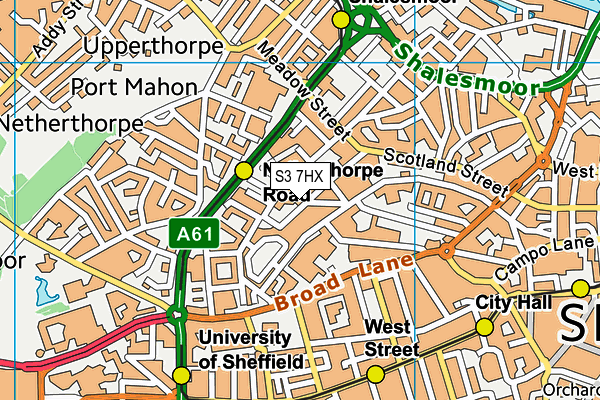 S3 7HX map - OS VectorMap District (Ordnance Survey) S3 7HX map - OS VectorMap District (Ordnance Survey)