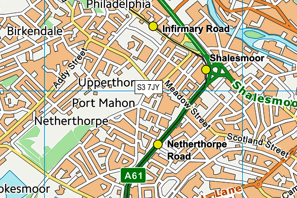 S3 7JY map - OS VectorMap District (Ordnance Survey) S3 7JY map - OS VectorMap District (Ordnance Survey)