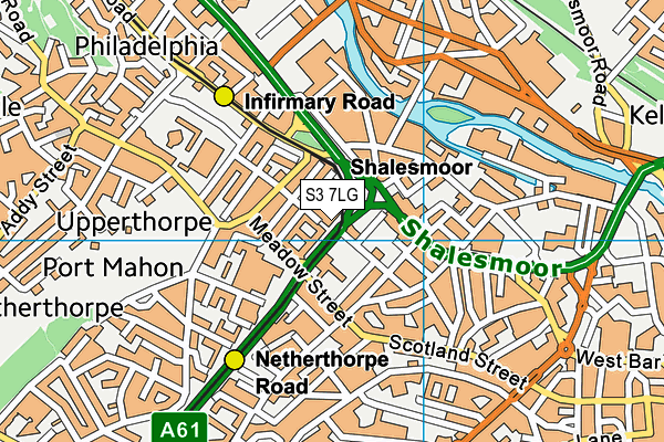 S3 7LG map - OS VectorMap District (Ordnance Survey) S3 7LG map - OS VectorMap District (Ordnance Survey)