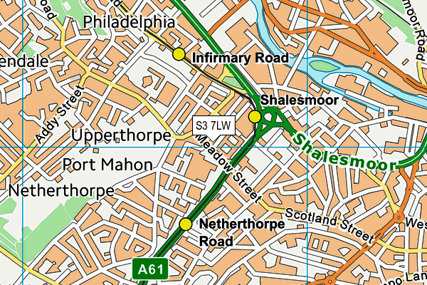 S3 7LW map - OS VectorMap District (Ordnance Survey) S3 7LW map - OS VectorMap District (Ordnance Survey)