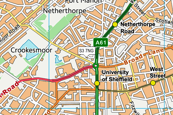 S3 7NG map - OS VectorMap District (Ordnance Survey) S3 7NG map - OS VectorMap District (Ordnance Survey)