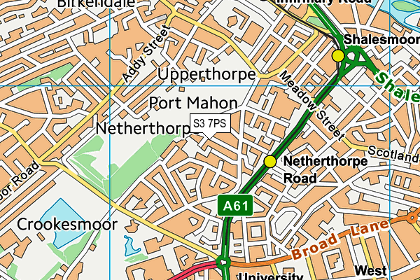 S3 7PS map - OS VectorMap District (Ordnance Survey) S3 7PS map - OS VectorMap District (Ordnance Survey)