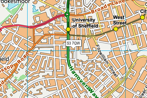 S3 7QW map - OS VectorMap District (Ordnance Survey) S3 7QW map - OS VectorMap District (Ordnance Survey)