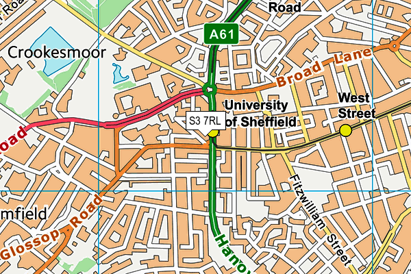 S3 7RL map - OS VectorMap District (Ordnance Survey) S3 7RL map - OS VectorMap District (Ordnance Survey)