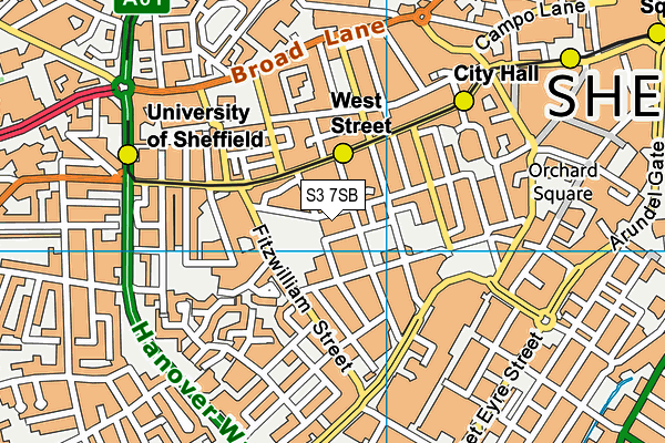 S3 7SB map - OS VectorMap District (Ordnance Survey) S3 7SB map - OS VectorMap District (Ordnance Survey)