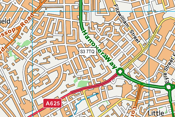 S3 7TQ map - OS VectorMap District (Ordnance Survey) S3 7TQ map - OS VectorMap District (Ordnance Survey)