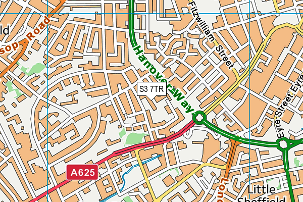S3 7TR map - OS VectorMap District (Ordnance Survey) S3 7TR map - OS VectorMap District (Ordnance Survey)