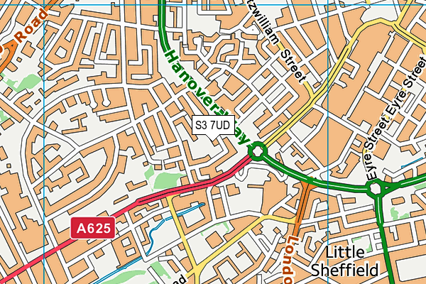 S3 7UD map - OS VectorMap District (Ordnance Survey) S3 7UD map - OS VectorMap District (Ordnance Survey)