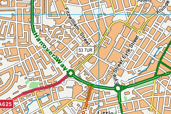 S3 7UR map - OS VectorMap District (Ordnance Survey) S3 7UR map - OS VectorMap District (Ordnance Survey)