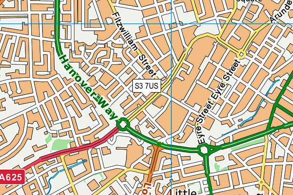S3 7US map - OS VectorMap District (Ordnance Survey) S3 7US map - OS VectorMap District (Ordnance Survey)
