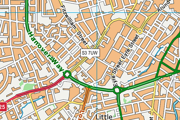 S3 7UW map - OS VectorMap District (Ordnance Survey) S3 7UW map - OS VectorMap District (Ordnance Survey)