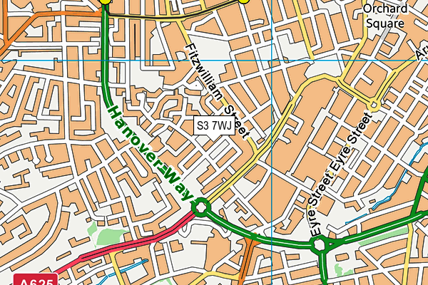S3 7WJ map - OS VectorMap District (Ordnance Survey) S3 7WJ map - OS VectorMap District (Ordnance Survey)