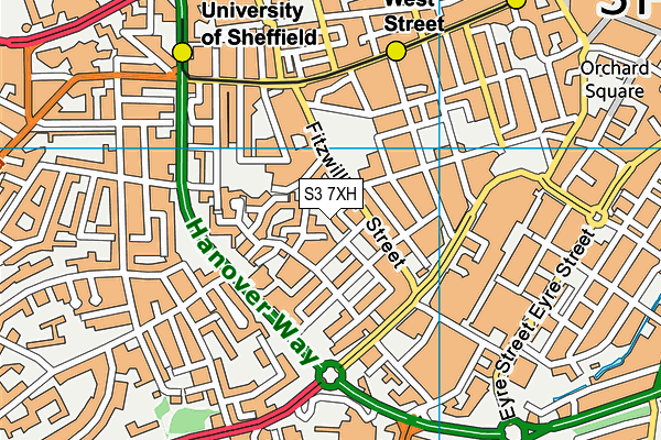 S3 7XH map - OS VectorMap District (Ordnance Survey) S3 7XH map - OS VectorMap District (Ordnance Survey)