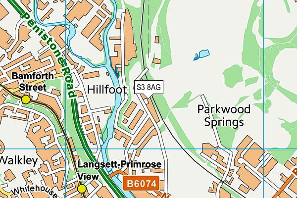 S3 8AG map - OS VectorMap District (Ordnance Survey) S3 8AG map - OS VectorMap District (Ordnance Survey)