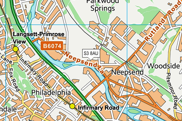 S3 8AU map - OS VectorMap District (Ordnance Survey) S3 8AU map - OS VectorMap District (Ordnance Survey)