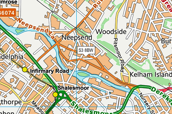 S3 8BW map - OS VectorMap District (Ordnance Survey) S3 8BW map - OS VectorMap District (Ordnance Survey)
