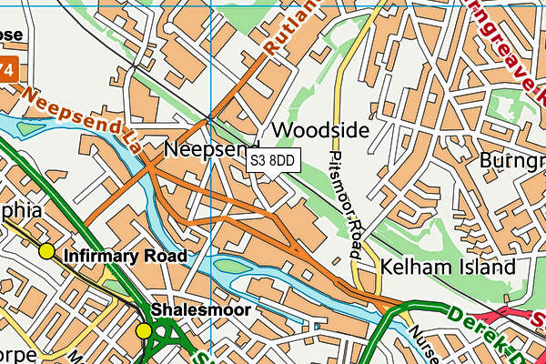 S3 8DD map - OS VectorMap District (Ordnance Survey) S3 8DD map - OS VectorMap District (Ordnance Survey)