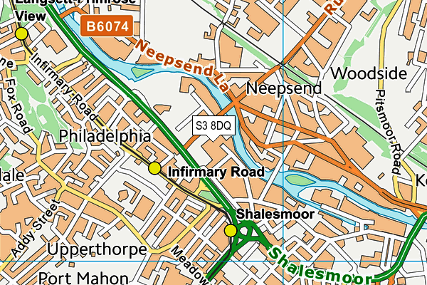 S3 8DQ map - OS VectorMap District (Ordnance Survey) S3 8DQ map - OS VectorMap District (Ordnance Survey)