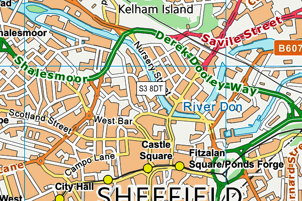 S3 8DT map - OS VectorMap District (Ordnance Survey) S3 8DT map - OS VectorMap District (Ordnance Survey)