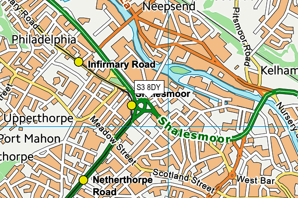 S3 8DY map - OS VectorMap District (Ordnance Survey) S3 8DY map - OS VectorMap District (Ordnance Survey)