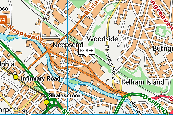 S3 8EF map - OS VectorMap District (Ordnance Survey) S3 8EF map - OS VectorMap District (Ordnance Survey)