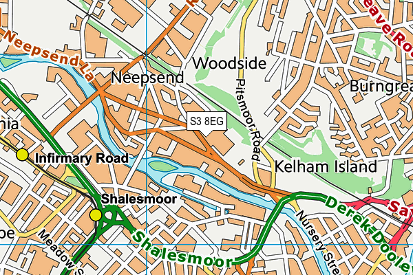 S3 8EG map - OS VectorMap District (Ordnance Survey) S3 8EG map - OS VectorMap District (Ordnance Survey)