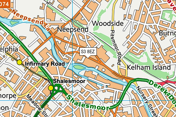 S3 8EZ map - OS VectorMap District (Ordnance Survey) S3 8EZ map - OS VectorMap District (Ordnance Survey)