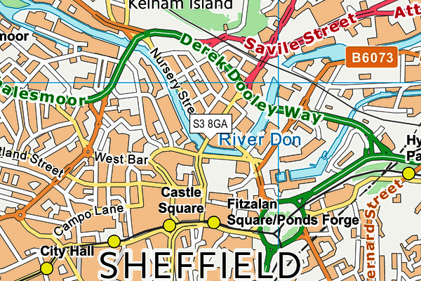 S3 8GA map - OS VectorMap District (Ordnance Survey) S3 8GA map - OS VectorMap District (Ordnance Survey)