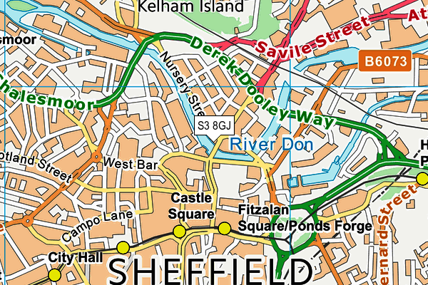 S3 8GJ map - OS VectorMap District (Ordnance Survey) S3 8GJ map - OS VectorMap District (Ordnance Survey)