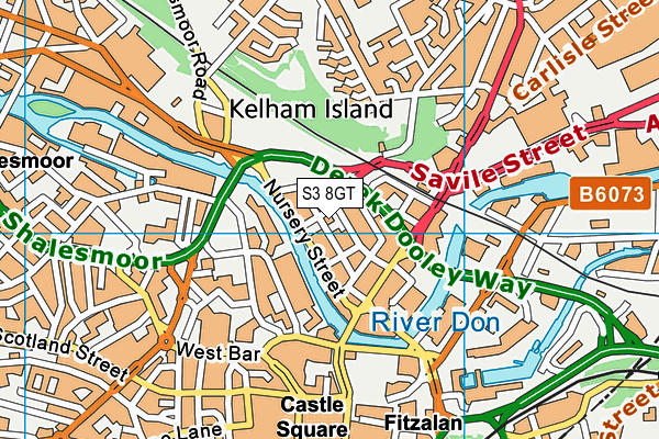 S3 8GT map - OS VectorMap District (Ordnance Survey) S3 8GT map - OS VectorMap District (Ordnance Survey)