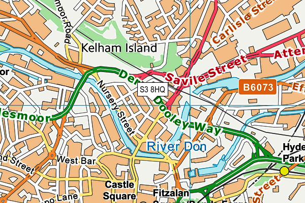 S3 8HQ map - OS VectorMap District (Ordnance Survey)