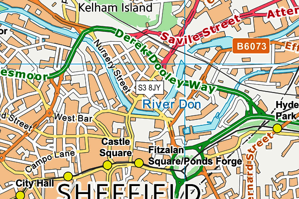S3 8JY map - OS VectorMap District (Ordnance Survey) S3 8JY map - OS VectorMap District (Ordnance Survey)