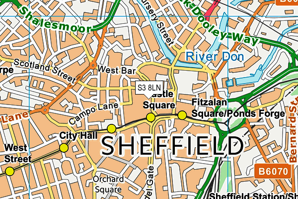 S3 8LN map - OS VectorMap District (Ordnance Survey) S3 8LN map - OS VectorMap District (Ordnance Survey)