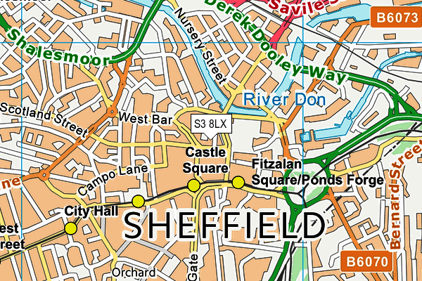 S3 8LX map - OS VectorMap District (Ordnance Survey) S3 8LX map - OS VectorMap District (Ordnance Survey)